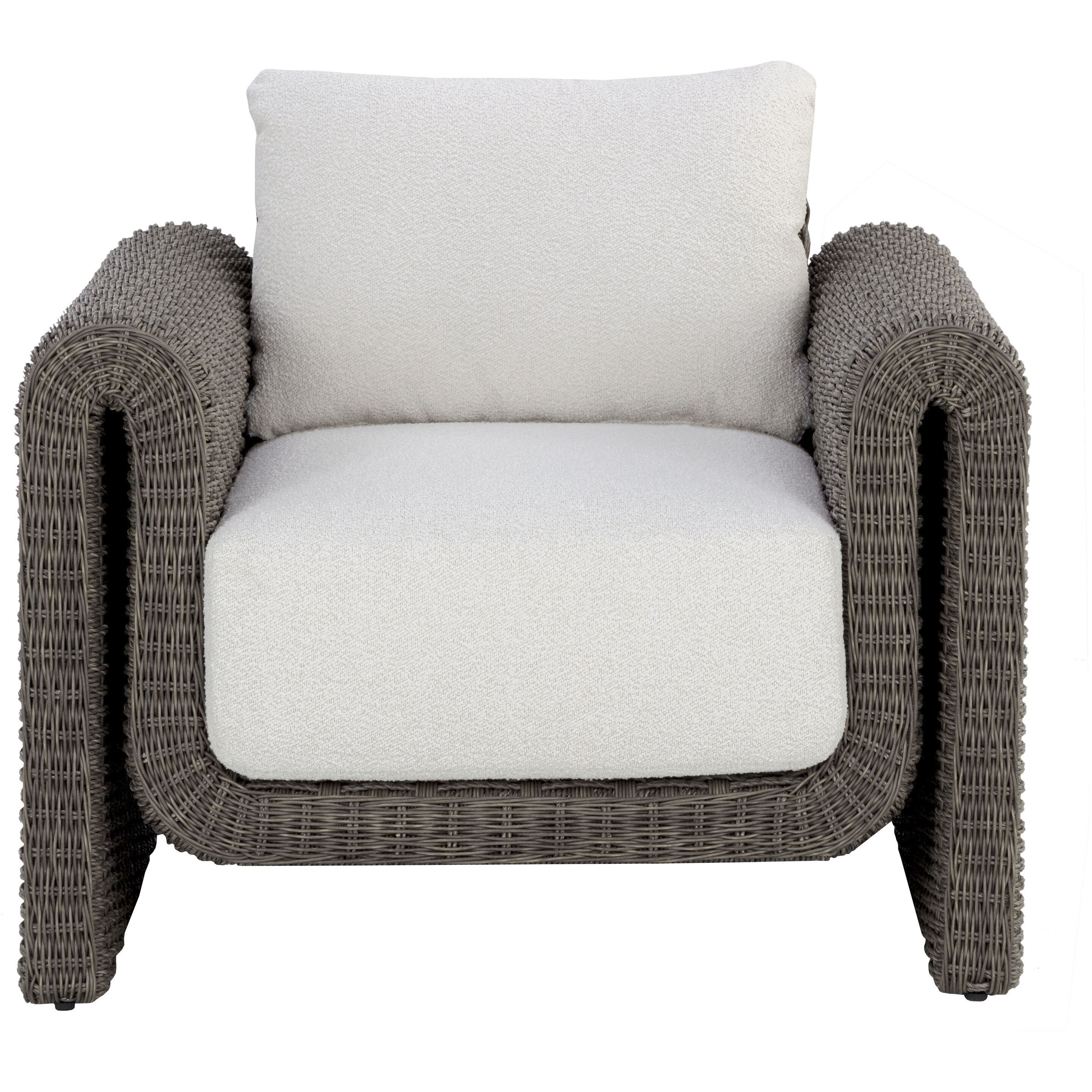 Tibi Grey / Louis Cream Outdoor Lounge Chair